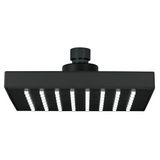 Cabeza de Regadera de ABS 6" Disponible en Color Negro Mate, Cromo y Satín (Modelo a Elegir)