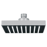 Cabeza de Regadera de ABS 6" Disponible en Color Negro Mate, Cromo y Satín (Modelo a Elegir)