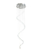 Candil Cristal Cortado Espiral Sencillo 1.60 Metros de Altura