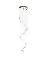 Candil Cristal Cortado Espiral Sencillo 1.60 Metros de Altura