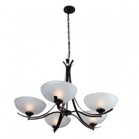 Candil Colgante en Color Chocolate con Cristal Opalino Uso Interior