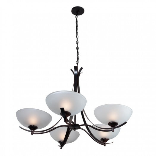 Candil Colgante en Color Chocolate con Cristal Opalino Uso Interior