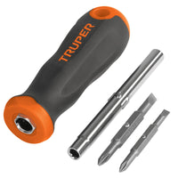 Desarmador con 2 Puntas Dobles  y Barra con 2 Cajas Hexagonales