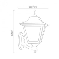 Farol Rustico para Pared en Color Negro de Gran Tamaño