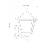 Farol Rustico para Pared en Color Negro de Gran Tamaño
