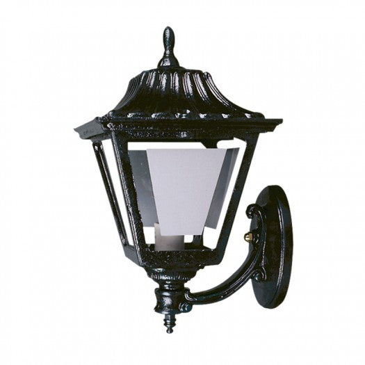 Farol Rustico para Pared en Color Negro de Gran Tamaño