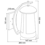 Lampara de Pared Tipo Farol con LED Integrado 11 Watts