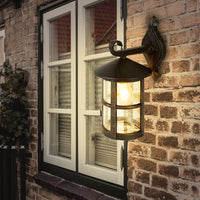 Farol de Pared en Acabado Bronce Antiguo Uso Exterior/Interior