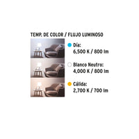 Foco LED de 8W Tipo Bulbo con 3 Tonos de Luz