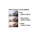 Foco LED de 8W Tipo Bulbo con 3 Tonos de Luz