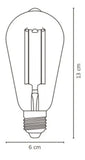 Foco LED Vintage en Luz Ámbar Tipo Edison Uso Interior