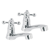 Juego de 2 Llaves Plásticas para Lavabo con Maneral Tipo Cruceta
