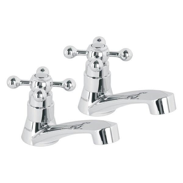 Juego de 2 Llaves Plásticas para Lavabo con Maneral Tipo Cruceta