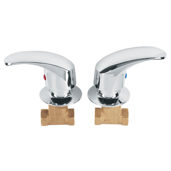 Juego de 2 Llaves para Empotrar Manerales Tipo Palanca Disponibles Roscables y Soldables (Modelo a Elegir)