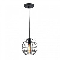 Lampara Colgante Vintage en Forma de Circulo en Color Negro Uso Interior