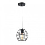 Lampara Colgante Vintage en Forma de Circulo en Color Negro Uso Interior