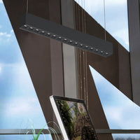 Lampara Colgante Lineal con LED Integrado Disponible en Color Negro y Blanco (Modelo a Elegir)