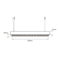 Lampara Colgante Lineal con LED Integrado Disponible en Color Negro y Blanco (Modelo a Elegir)