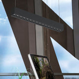 Lampara Colgante Lineal con LED Integrado Disponible en Color Negro y Blanco (Modelo a Elegir)