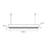 Lampara Colgante Lineal con LED Integrado Disponible en Color Negro y Blanco (Modelo a Elegir)