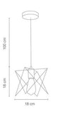 Lampara Colgante Rustica de Figuras Geométricas Uso Interior