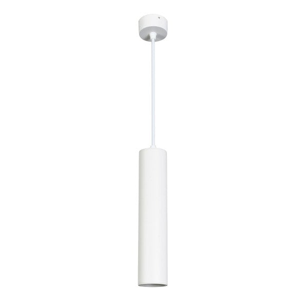 Lampara Colgante Tipo Cilindro en Color Blanco Uso Interior