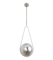 Lampara Colgante con Esfera al Centro Disponible en Color Negro, Dorado y Cromo (Modelo a Elegir)