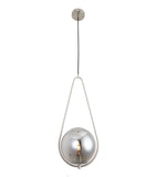 Lampara Colgante con Esfera al Centro Disponible en Color Negro, Dorado y Cromo (Modelo a Elegir)