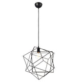Lampara Colgante Cuadrada en Color Negro Uso Interior de Gran Tamaño
