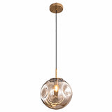 Lámpara Colgante de Esfera Disponible en Color Humo y Ámbar (Modelo a Elegir)