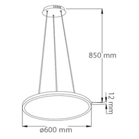 Lampara Colgante Ideal para Oficina en Color Blanco con Luz LED Integrada