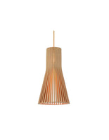 Lampara Colgante en Acabado Madera Natural para Uso Interior
