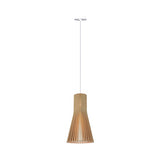 Lampara Colgante en Acabado Madera Natural para Uso Interior