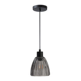 Lampara Colgante en Acabado Cristal Negro Uso Interior