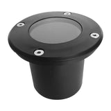 Lámpara Empotrado de Piso en Color Negro con Protección para Exterior