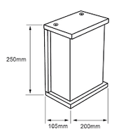 Lampara Rectangular para Pared