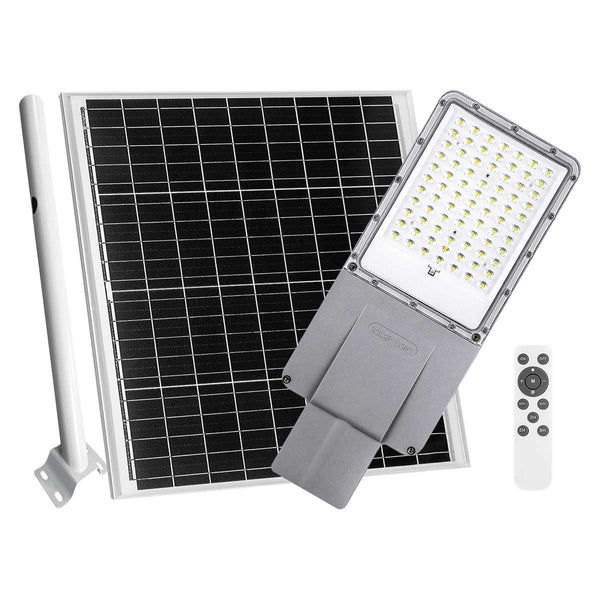 Lampara Solar de Exterior con Panel Externo y Control Remoto de 300W