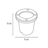 Lampara Spot para Empotrar en Piso en Acero Inoxidable