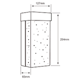 Lampara de Pared en Terminado Negro con Cristal Transparente y LED Integrado