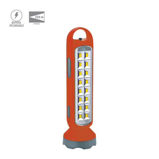 Lampara de Emergencia Recargable en Color Naranja