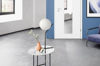 Lámpara de Lujo para Mesa en Acabado Negro con Esfera Blanca