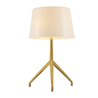 Lámpara de Lujo para Mesa en Acabado Oro con Pantalla en Cristal Opalino