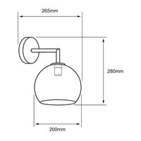 Lampara de Pared Sencilla Disponible en Color Dorado y Negro (Modelo a Elegir)