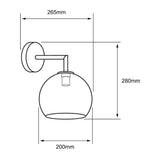 Lampara de Pared Sencilla Disponible en Color Dorado y Negro (Modelo a Elegir)
