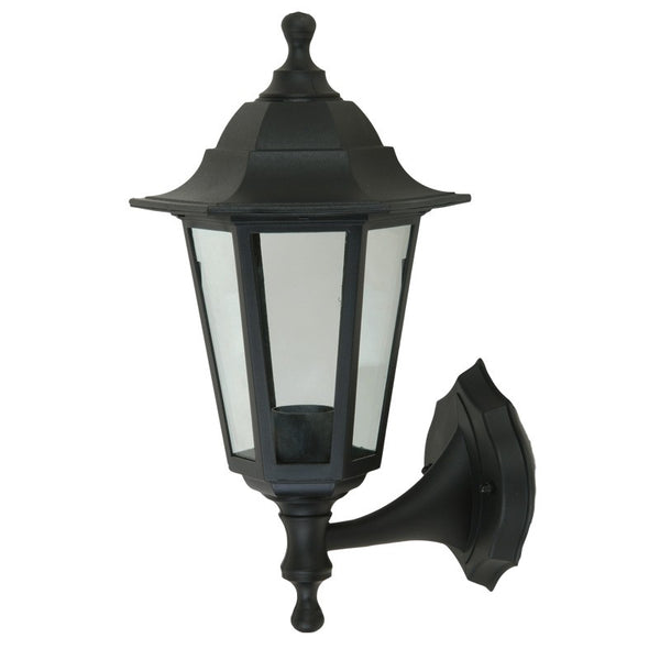 Lampara de Pared Tipo Farol en Color Negro Uso Exterior