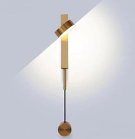Lampara de Pared con Led Integrado en Color Negro y Dorado Uso Interior (Modelo a Elegir)