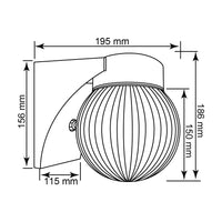 Lampara de Pared con Pequeña Esfera en Acabado Café