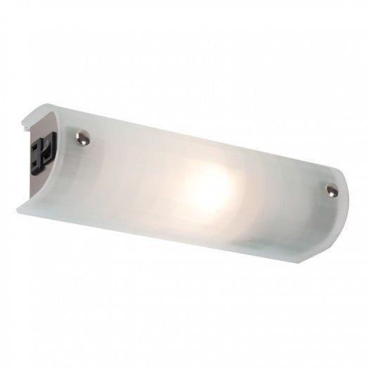 Lampara de Pared con Toma de Corriente y Switch en Cristal Frost