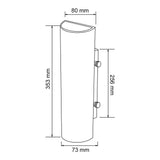 Lampara de Pared en Acabado Cristal Opalino para 2 Focos