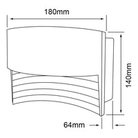 Lampara de Pared en Acabado Gris con Efecto de Luz